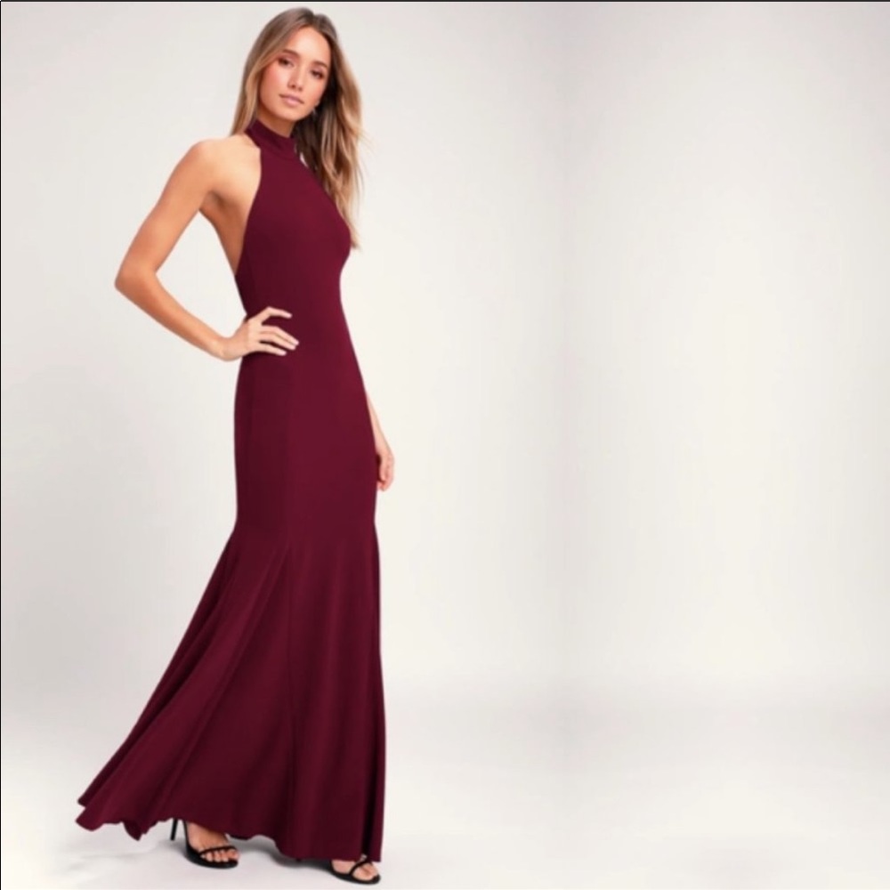 Lulu’s Slice of Joy Burgundy Dress